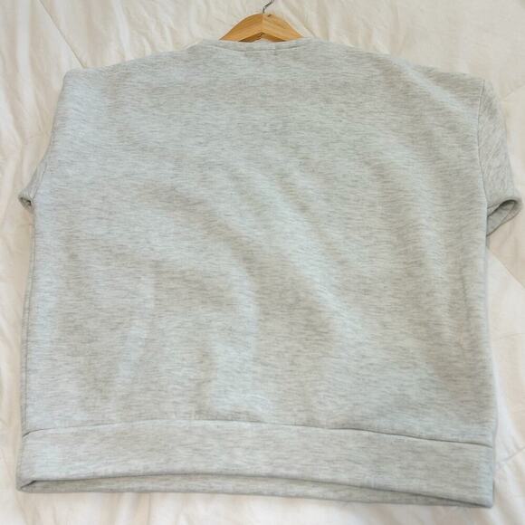 SHEIN Gray Texas Graphic Sweatshirt Women’s Medium USA Flag Pullover Crewneck - Picture 4 of 7